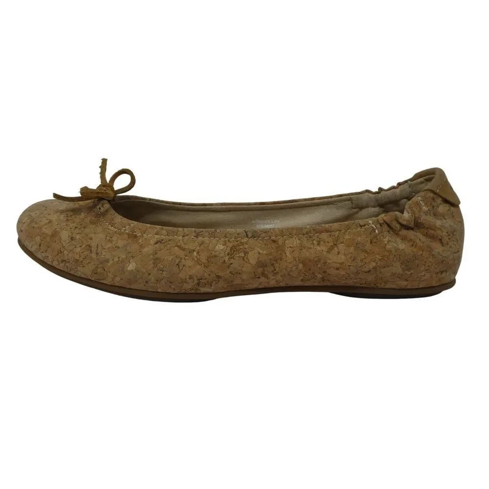 Sperry Brown Cork‎ Leather Ballet Flats Womens 9.5